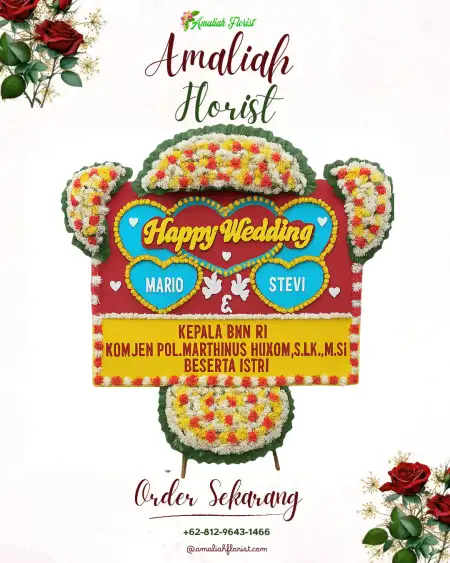 Papan Bunga Pernikahan Gendro